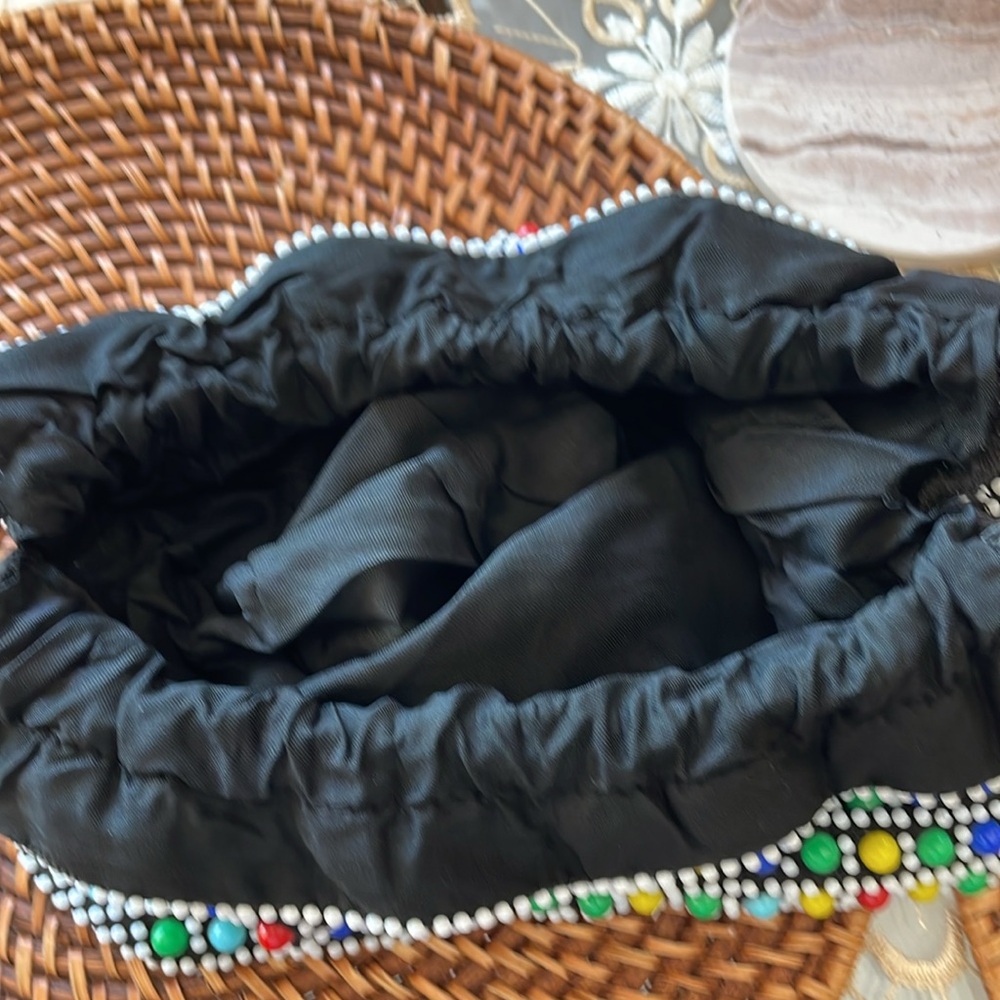 Multicolor Beaded Drawstring Bag - image 3